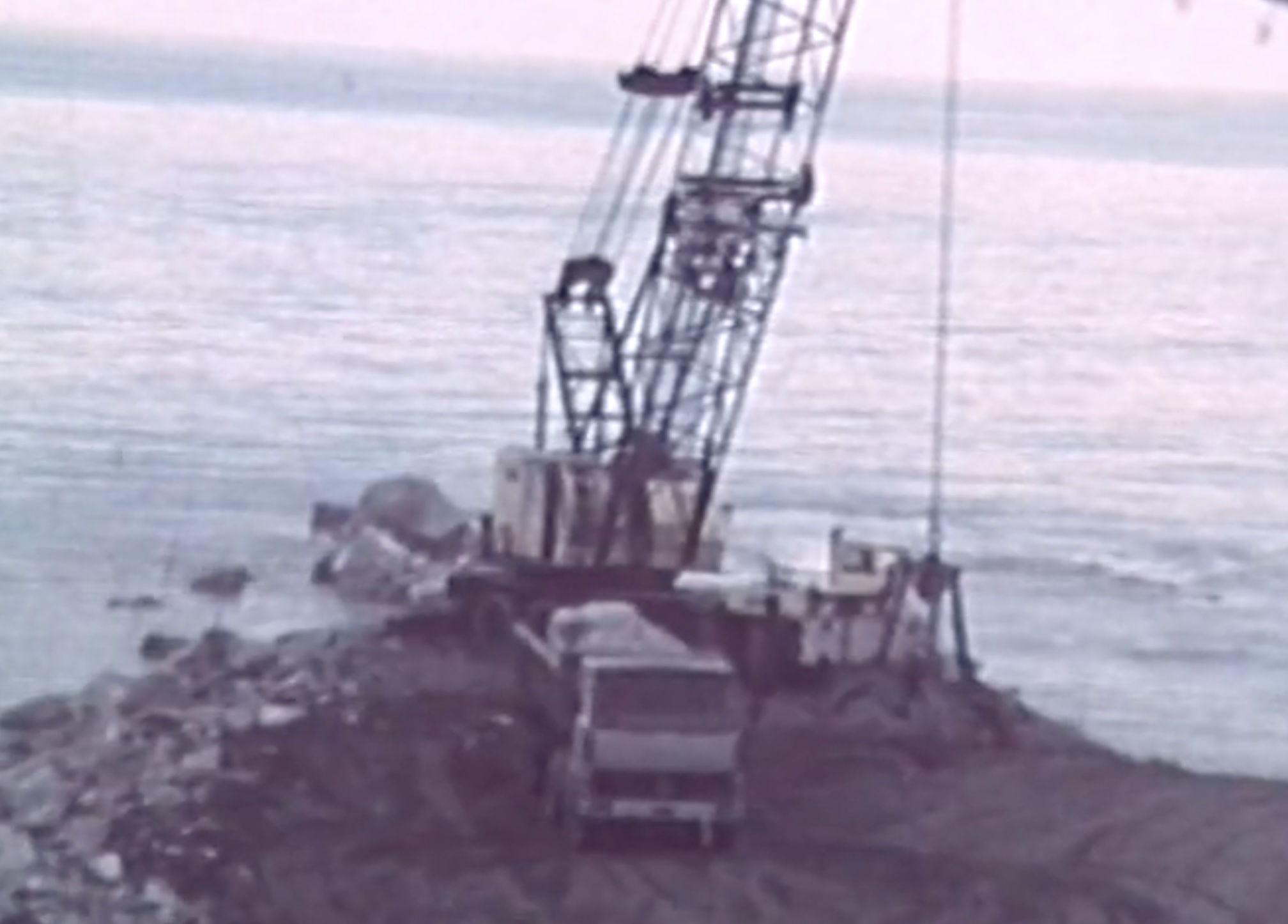 Construction du port de Saint-Quay 1, Jean Bourel, 1988-1989